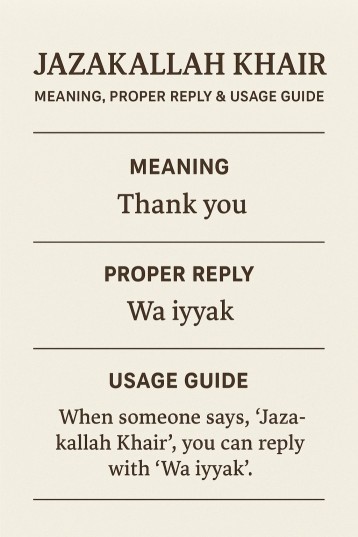 Jazakallah Khair Meaning, Proper Reply & Usage Guide